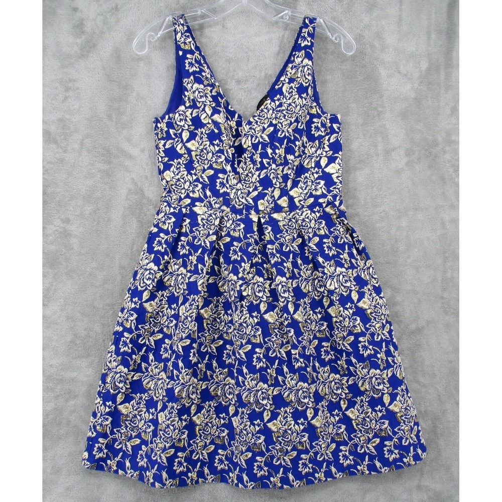 Kaya & Sloane Dress Juniors Size S Jacquard Floral Fairy Iridescent Evening Blue